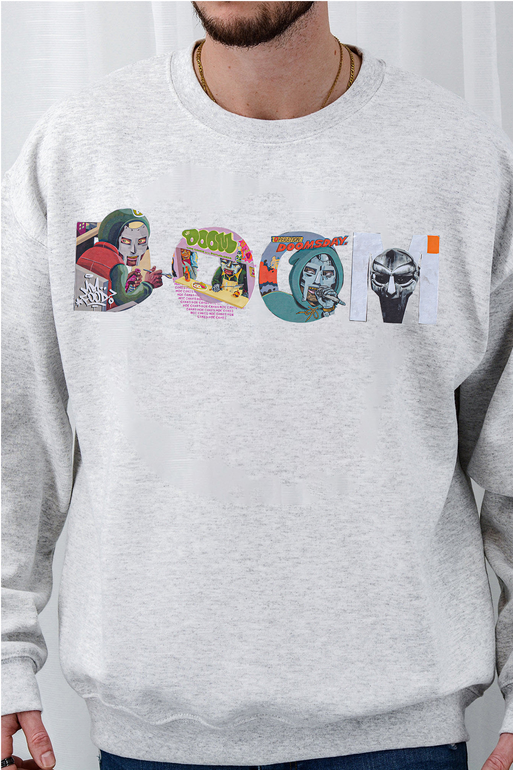 MF "DOOM" Type Collage Print – Men sweatshirt