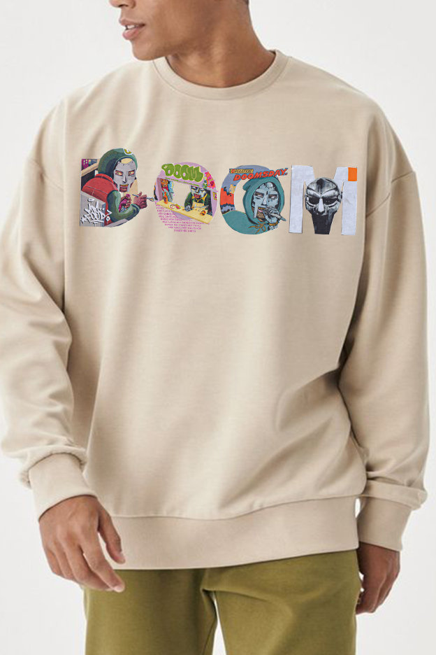 MF "DOOM" Type Collage Print – Men sweatshirt