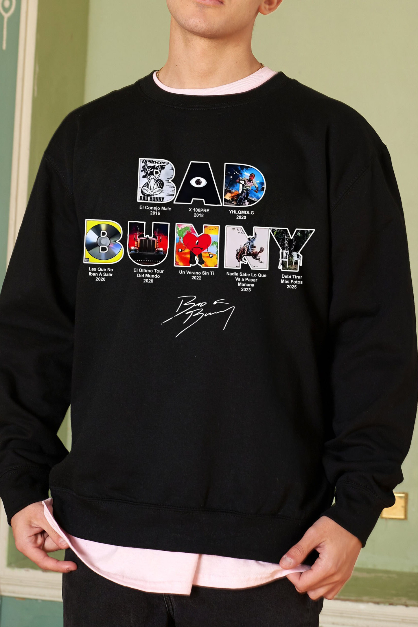 badbunny albums sweatshirt