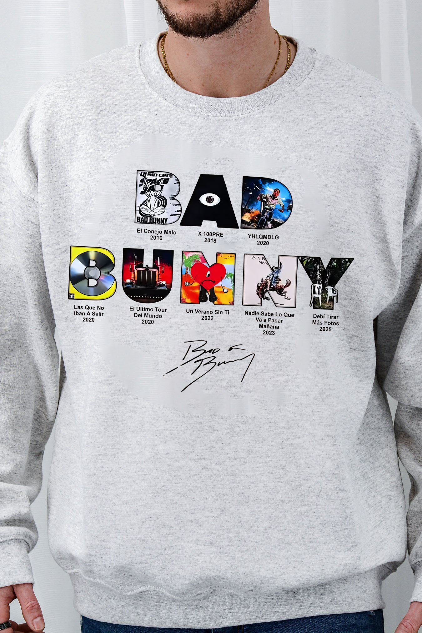 badbunny albums sweatshirt