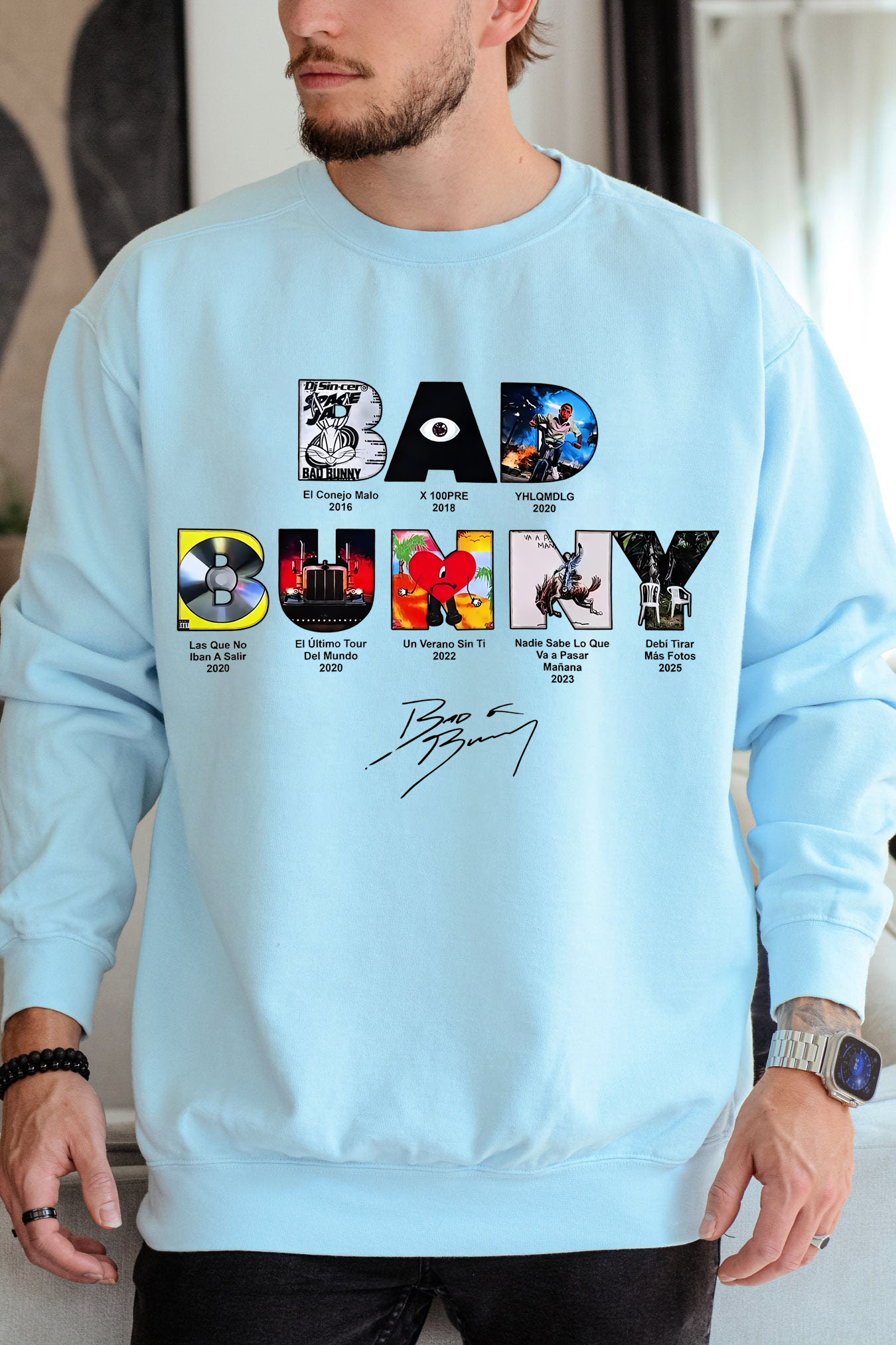 badbunny albums sweatshirt