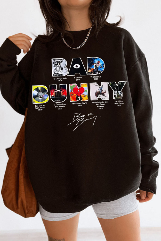 badbunny albums women sweatshirt