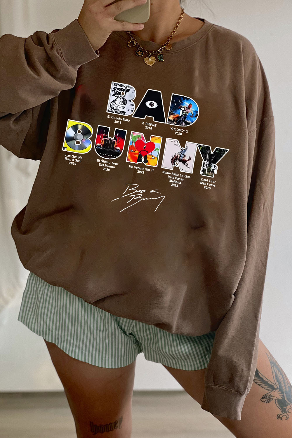badbunny albums women sweatshirt