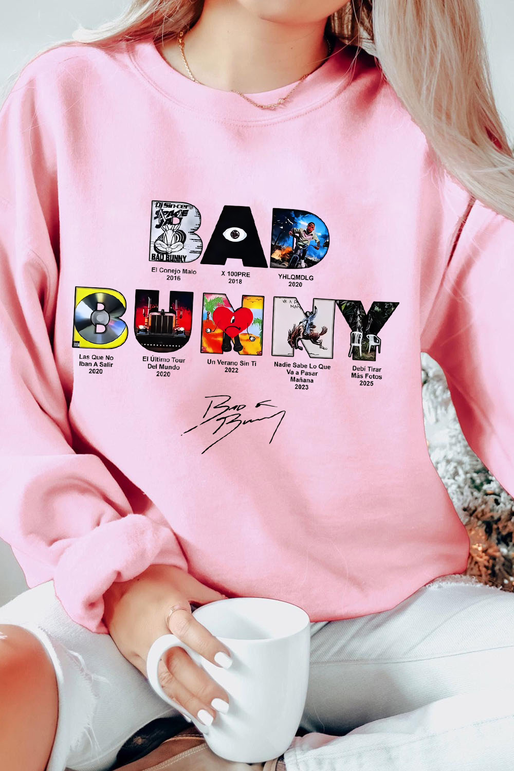 badbunny albums women sweatshirt