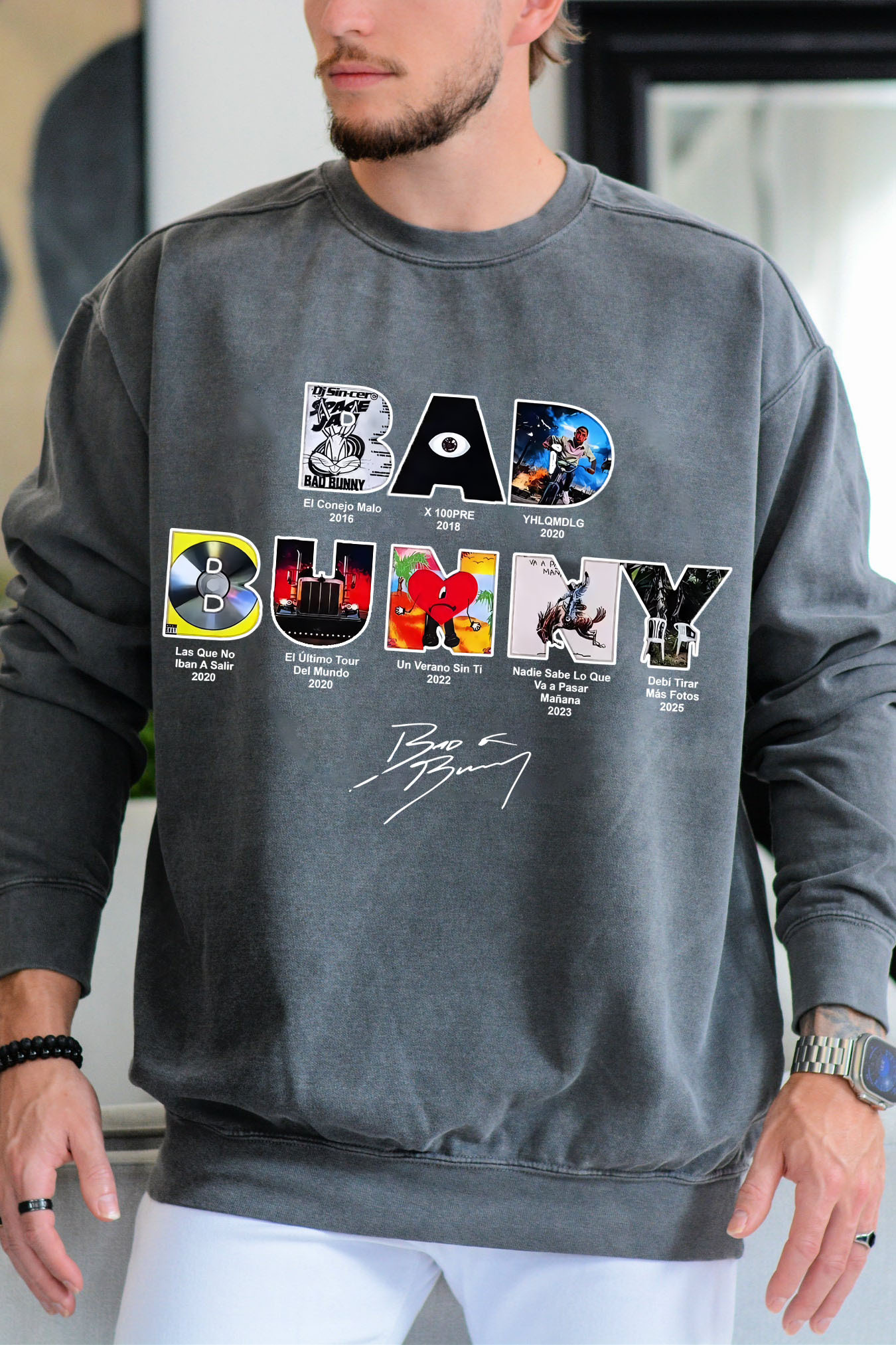badbunny albums sweatshirt