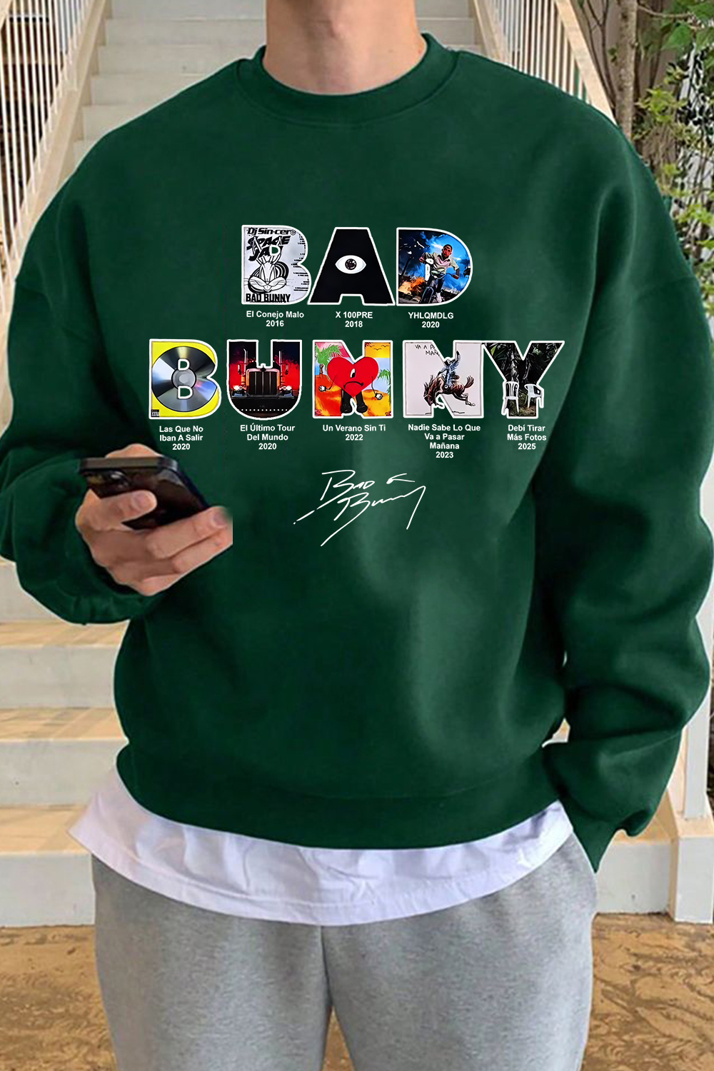 badbunny albums sweatshirt