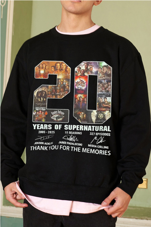 20 years of supernatural print Men sweatshirt