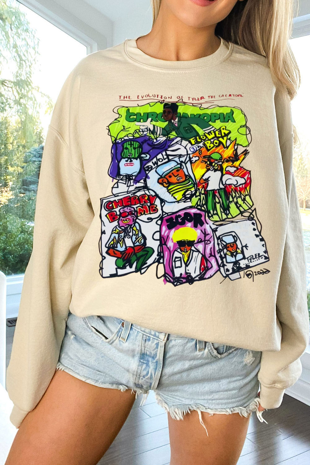 tylerthecreator personalized long-sleeved sweatshirt