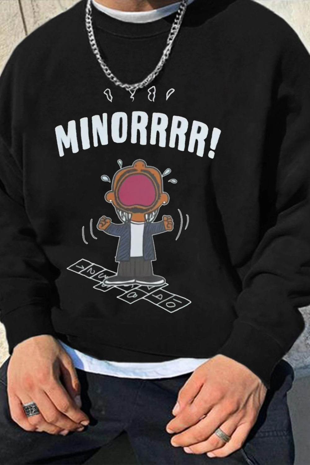 Minorrrrr .. Men's crew neck sweatshirt