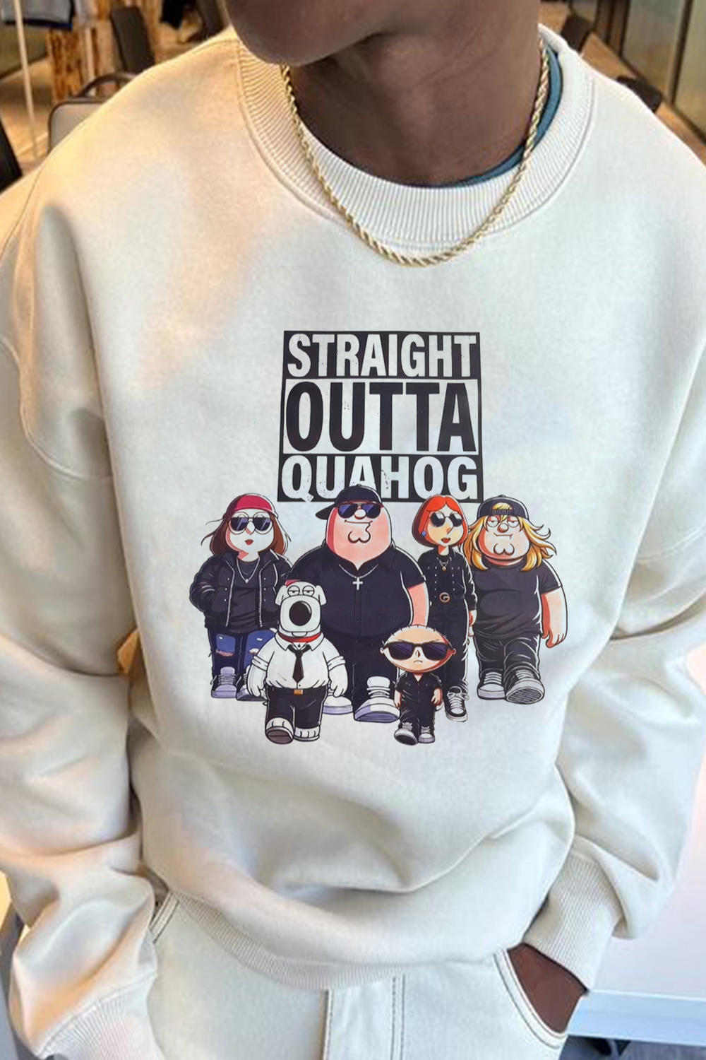 straight outta quahog sweatshirt