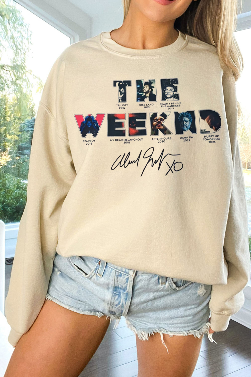 Theweeknd 2025 print sweatshirt