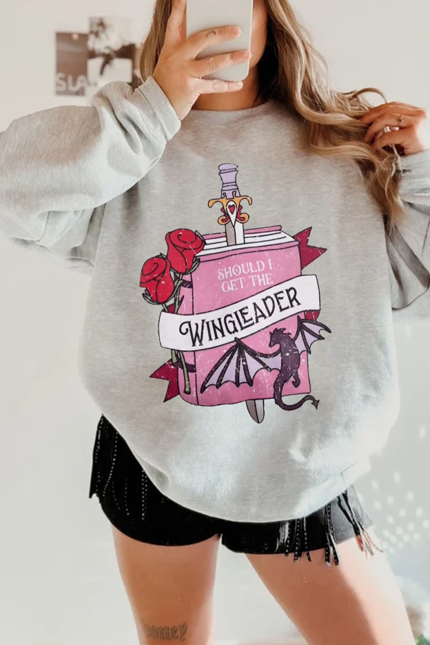 fourthwing print sweatshirt