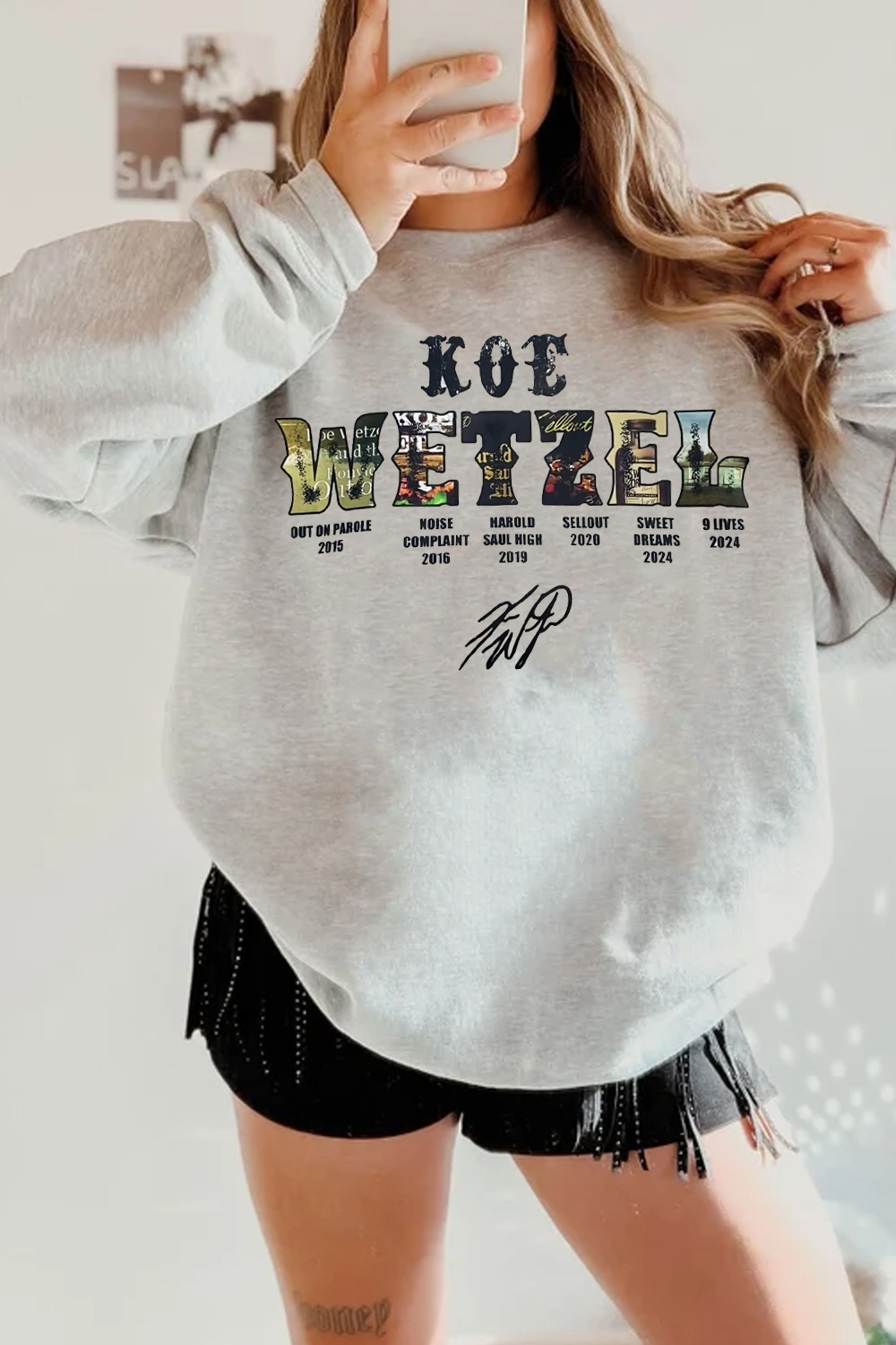 Koe Wetzel fans check women SHIRT