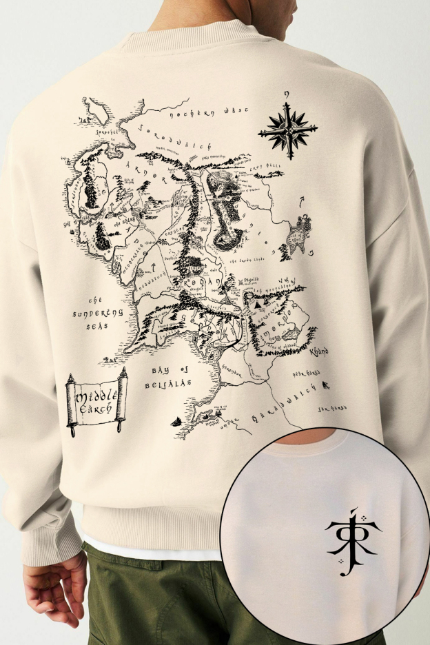 Lotr Middle Earth Tolkien Universe Sweatshirt For Men