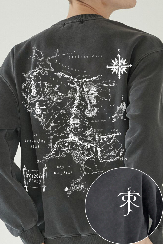 Lotr Middle Earth Tolkien Universe Sweatshirt For Men