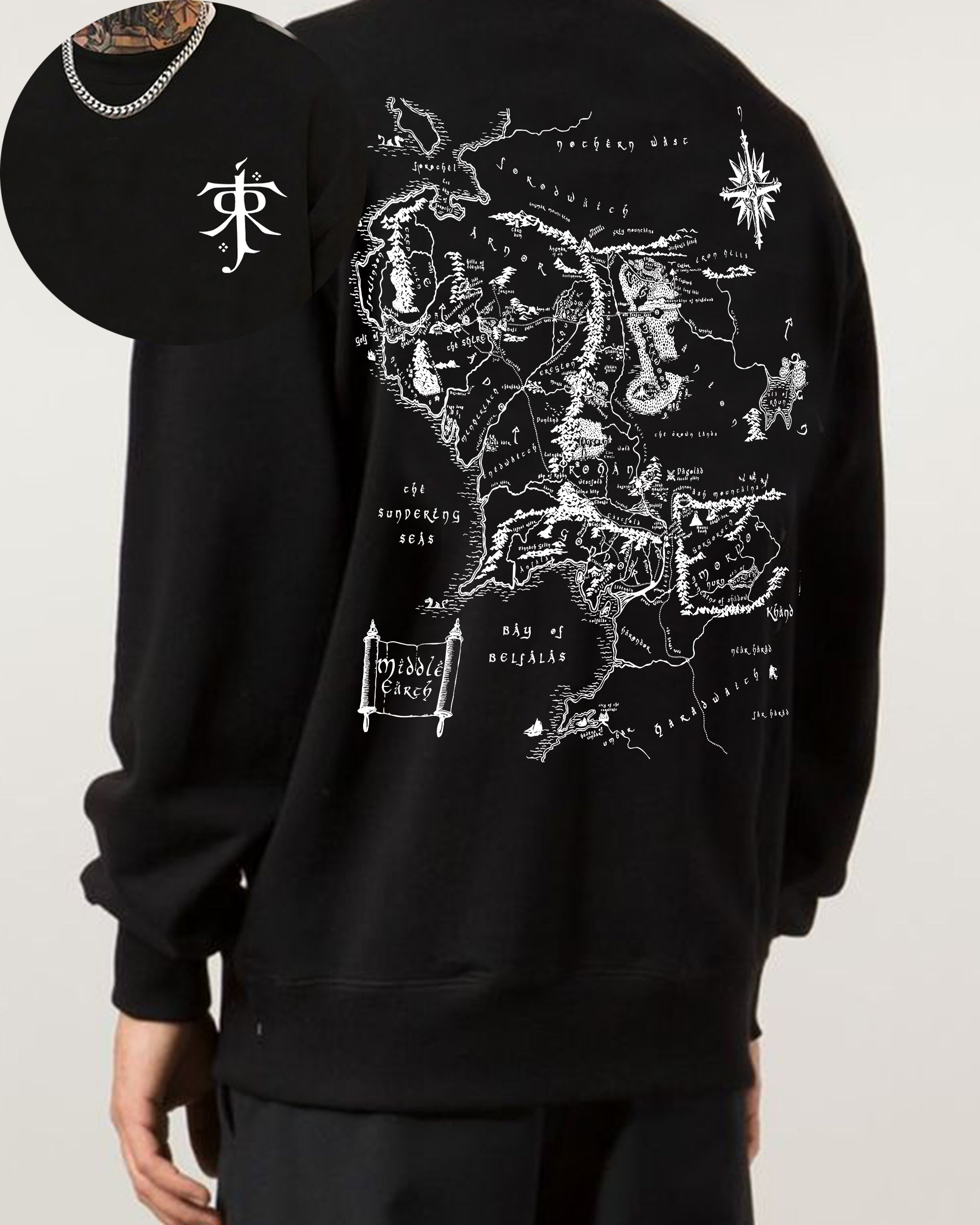 Lotr Middle Earth Tolkien Universe Sweatshirt For Men