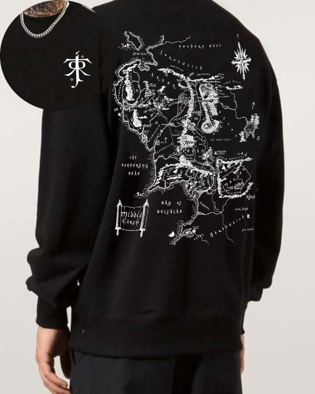 Lotr Middle Earth Tolkien Universe Sweatshirt For Men