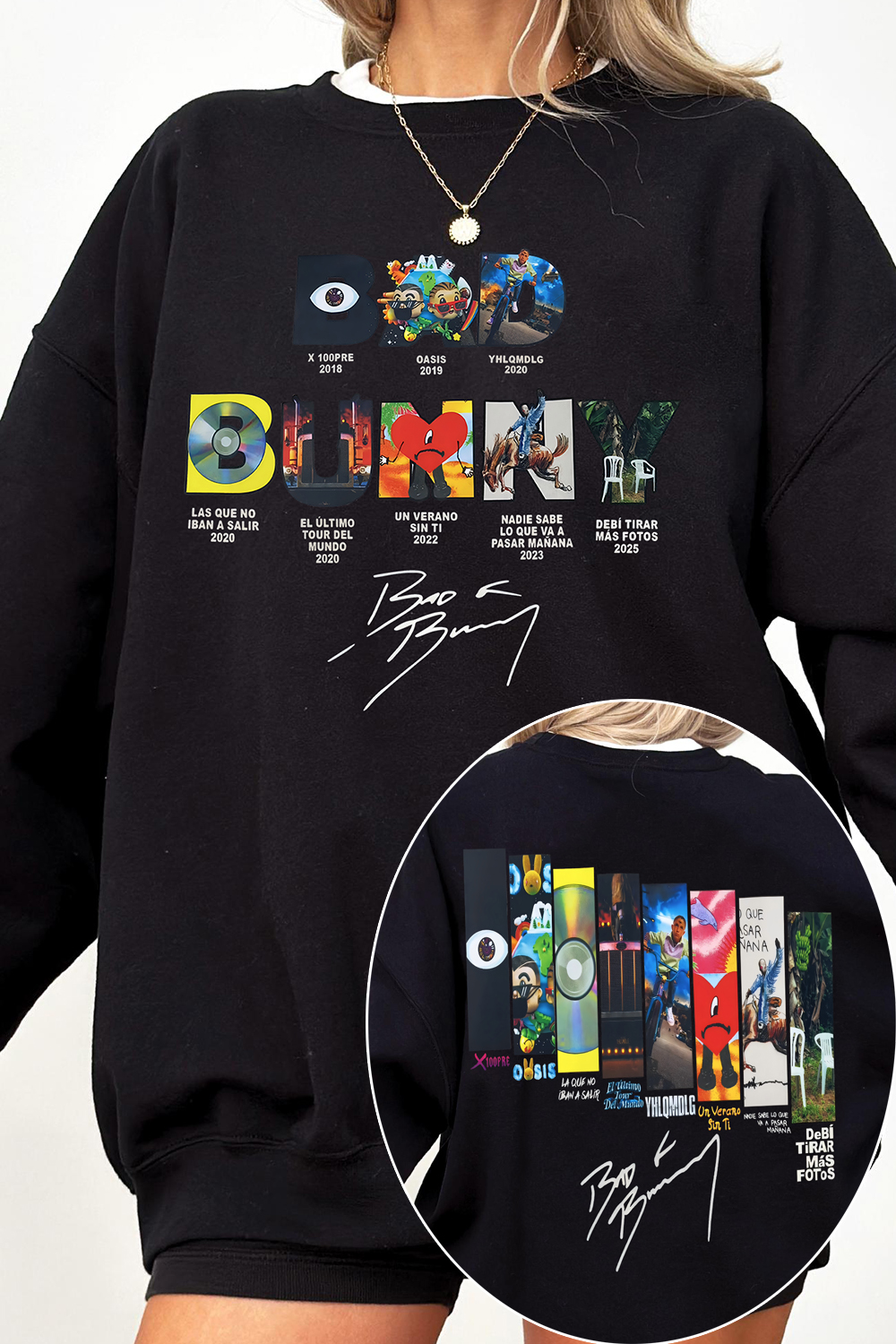 Bad Bunny Concert DTML Album Sweatshirt For Women