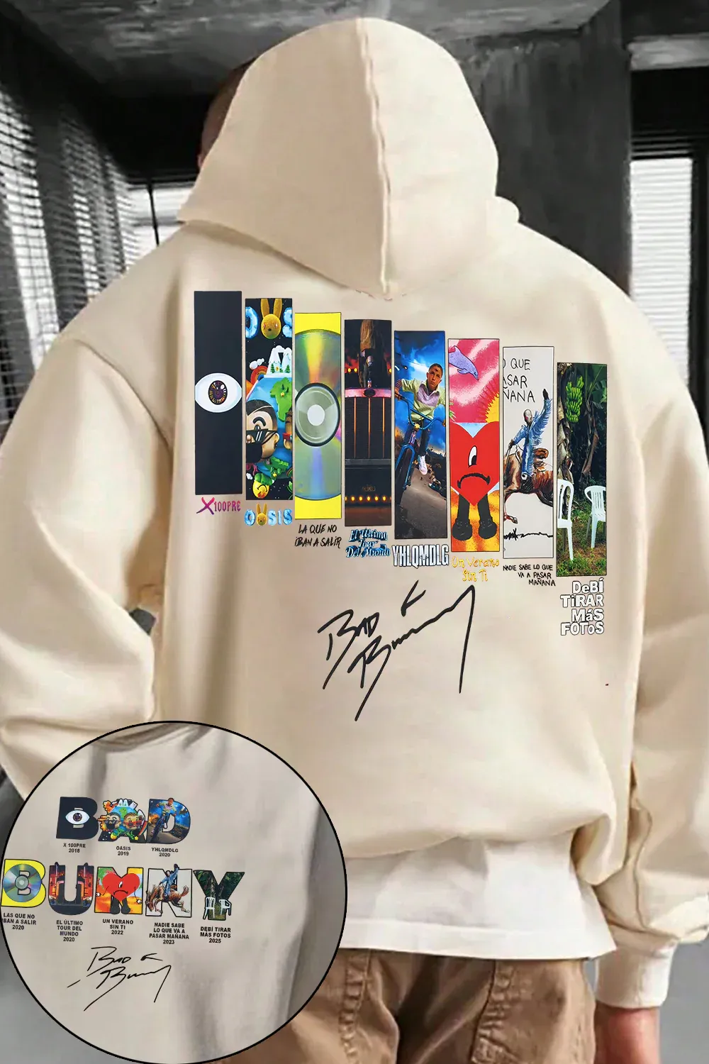 Bad Bunny Concert DTML Album Hoodie For Men