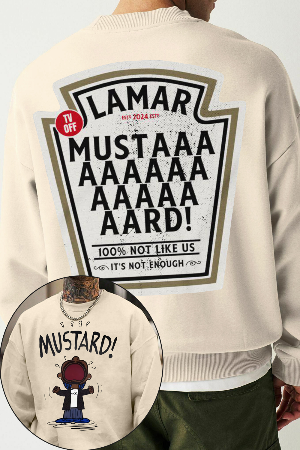 Kendrick Lamar GNX Mustard 2 Sides Sweatshirt For Men