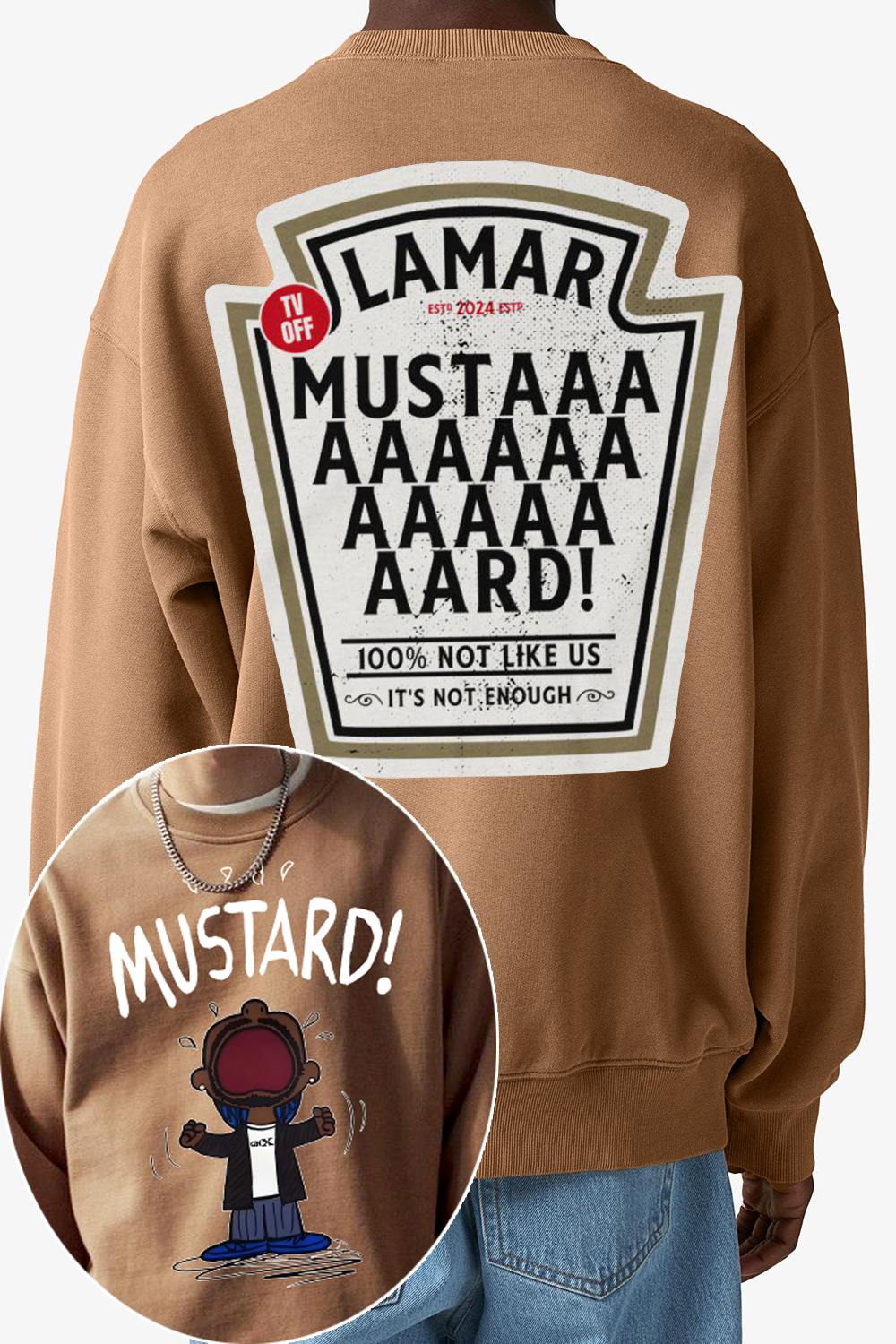 Kendrick Lamar GNX Mustard 2 Sides Sweatshirt For Men