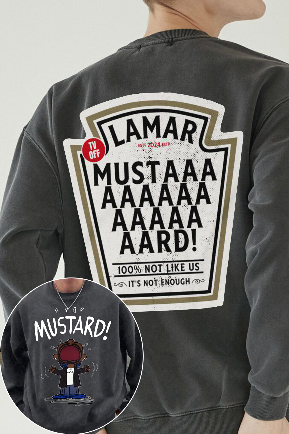 Kendrick Lamar GNX Mustard 2 Sides Sweatshirt For Men