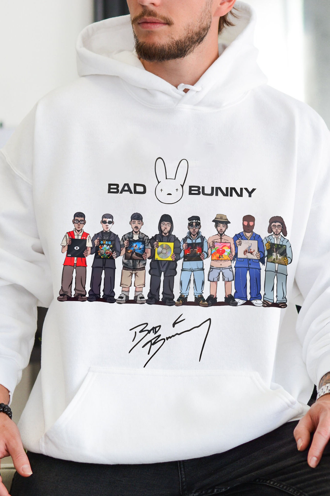 Bad Bunny DTMF Album Merch  Hoodie For Men