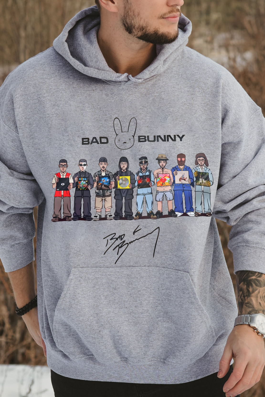 Bad Bunny DTMF Album Merch  Hoodie For Men