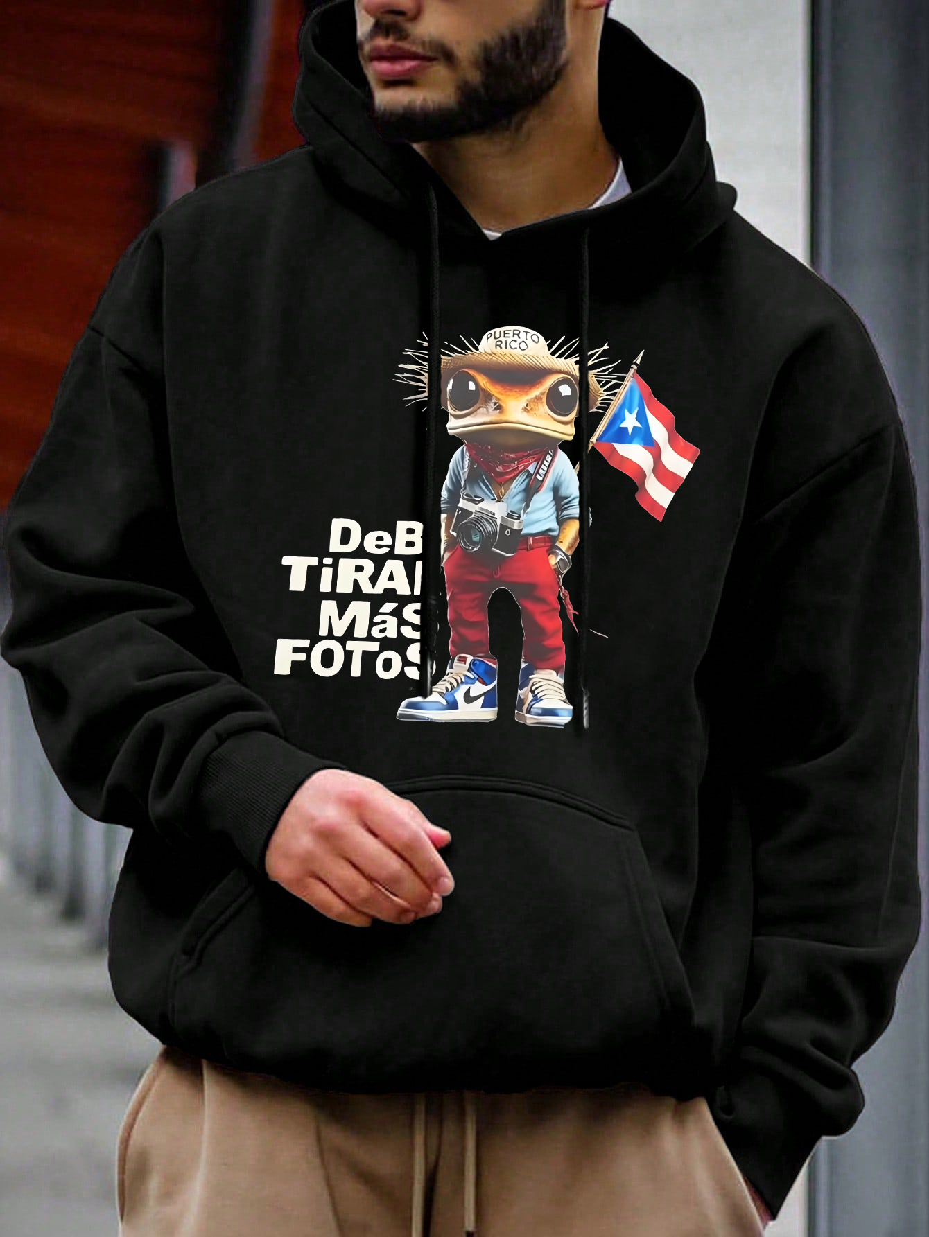 Bad Bunny DTMF Frog Flag Hoodie For Men