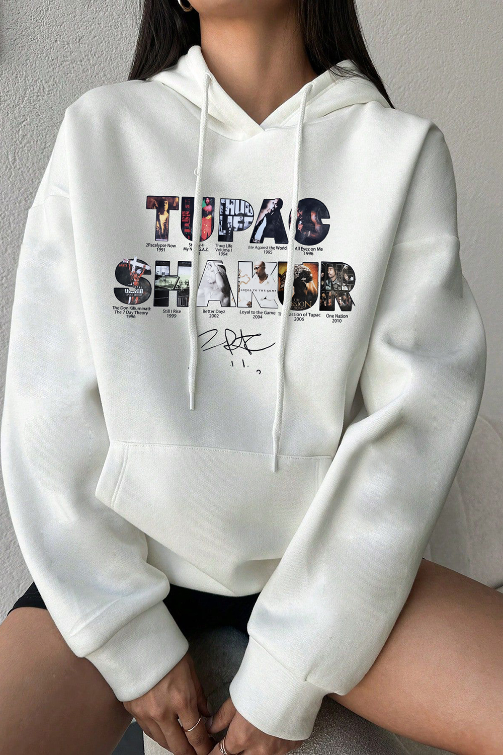 2pacs Hakur Album Hoodie For Women