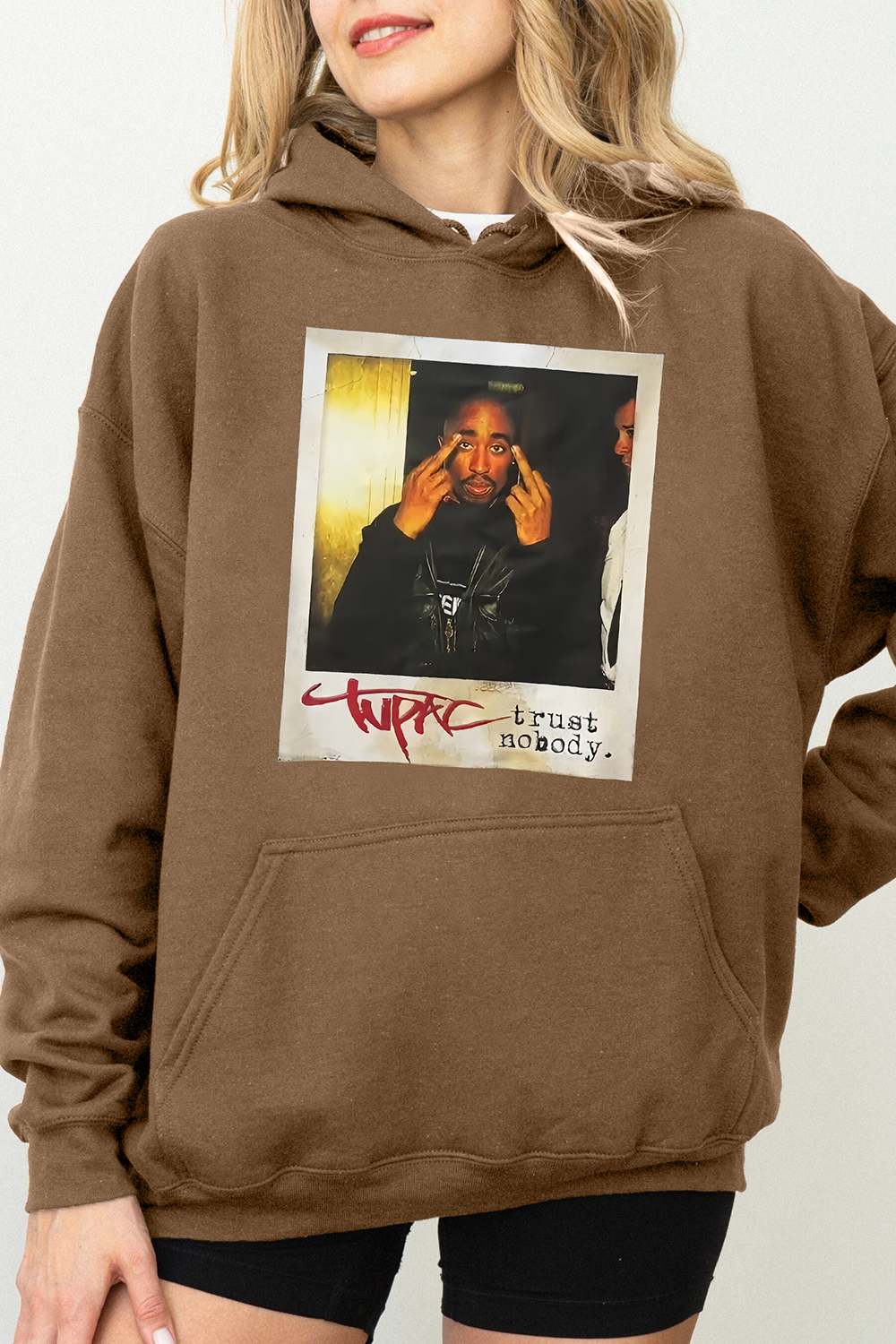 Rapper Tupac Graphic Hoodie For Women