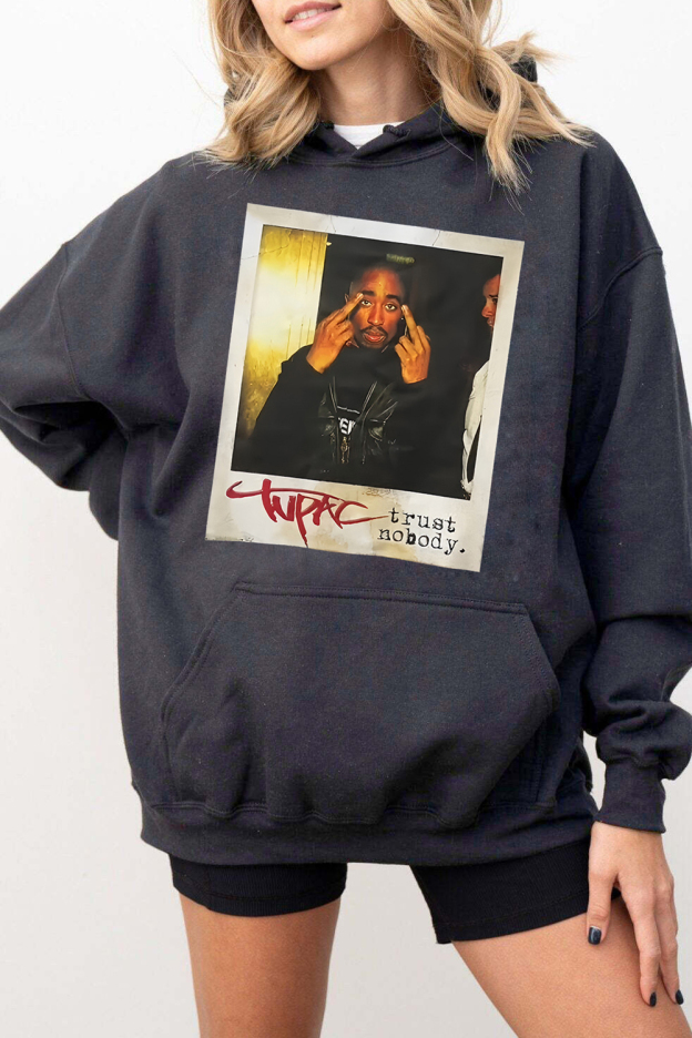 Rapper Tupac Graphic Hoodie For Women