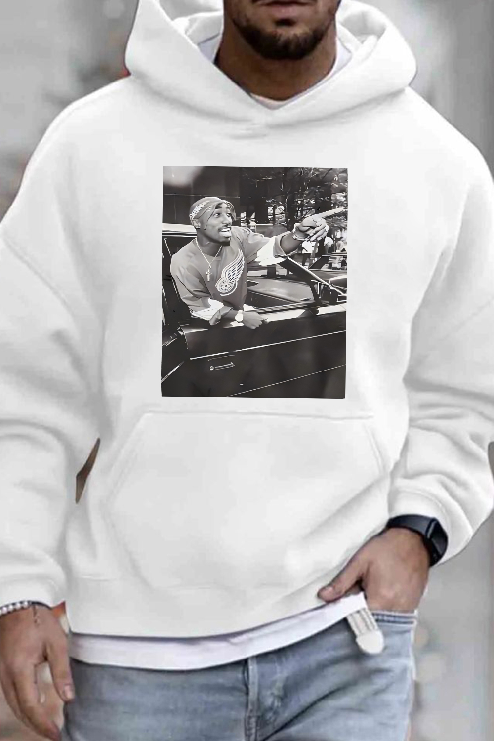 Tupac Shakur Graphic Hoodie For Men