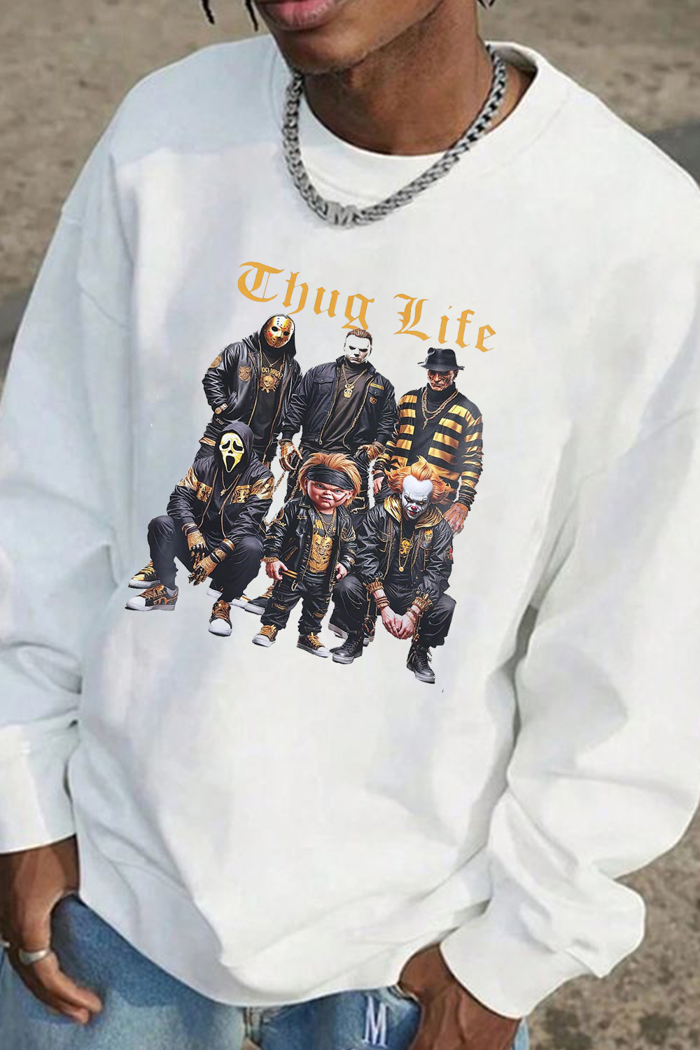 horror hooded Men sweatshirt