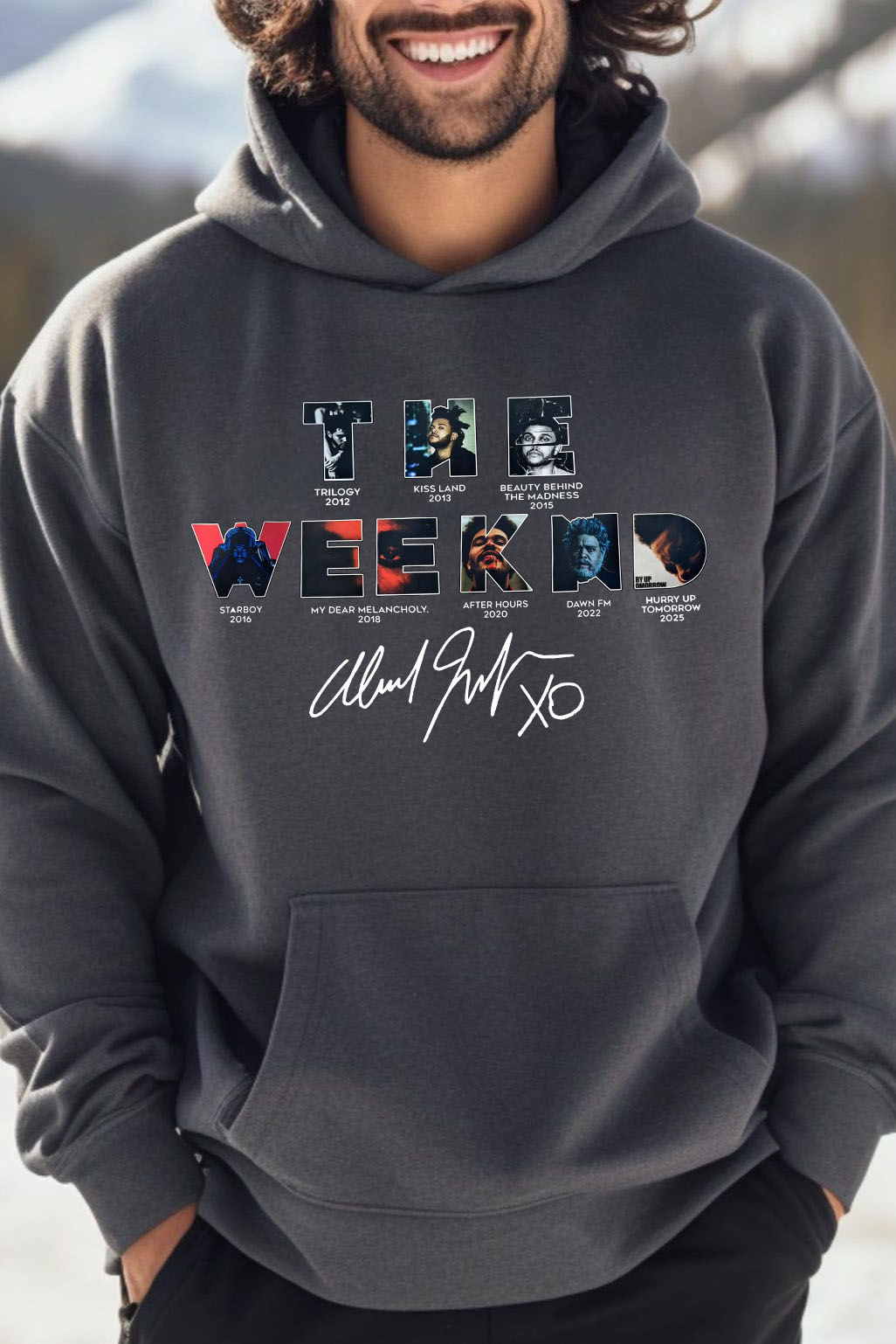 Theweeknd 2025 print men hoodie