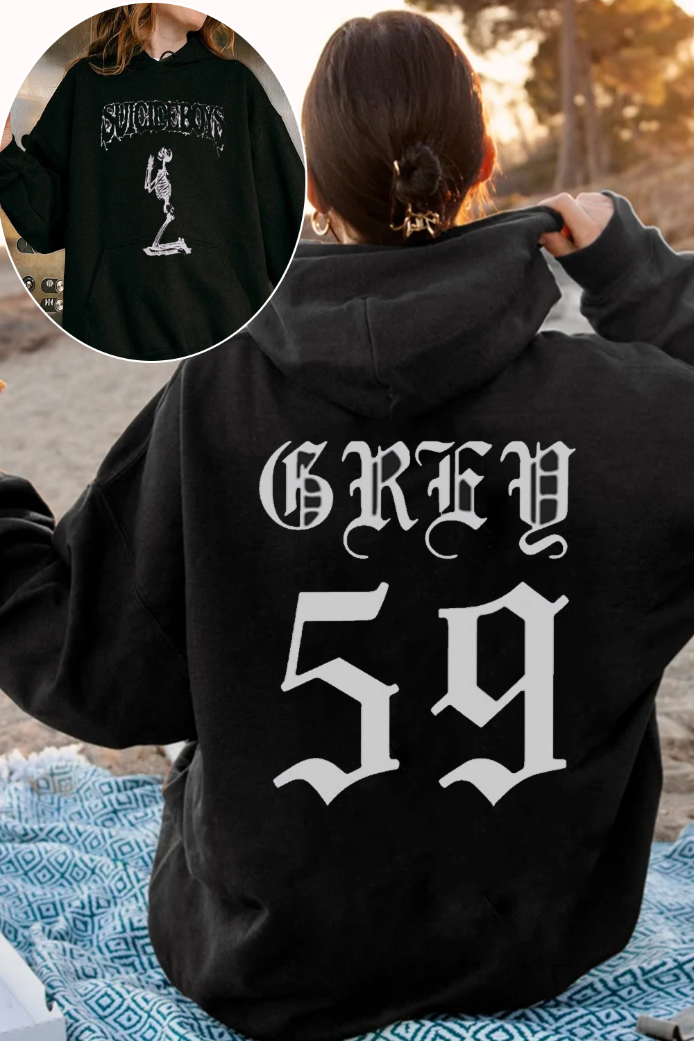 uicideboys59 2-side printed personalized hooded sweatshirt