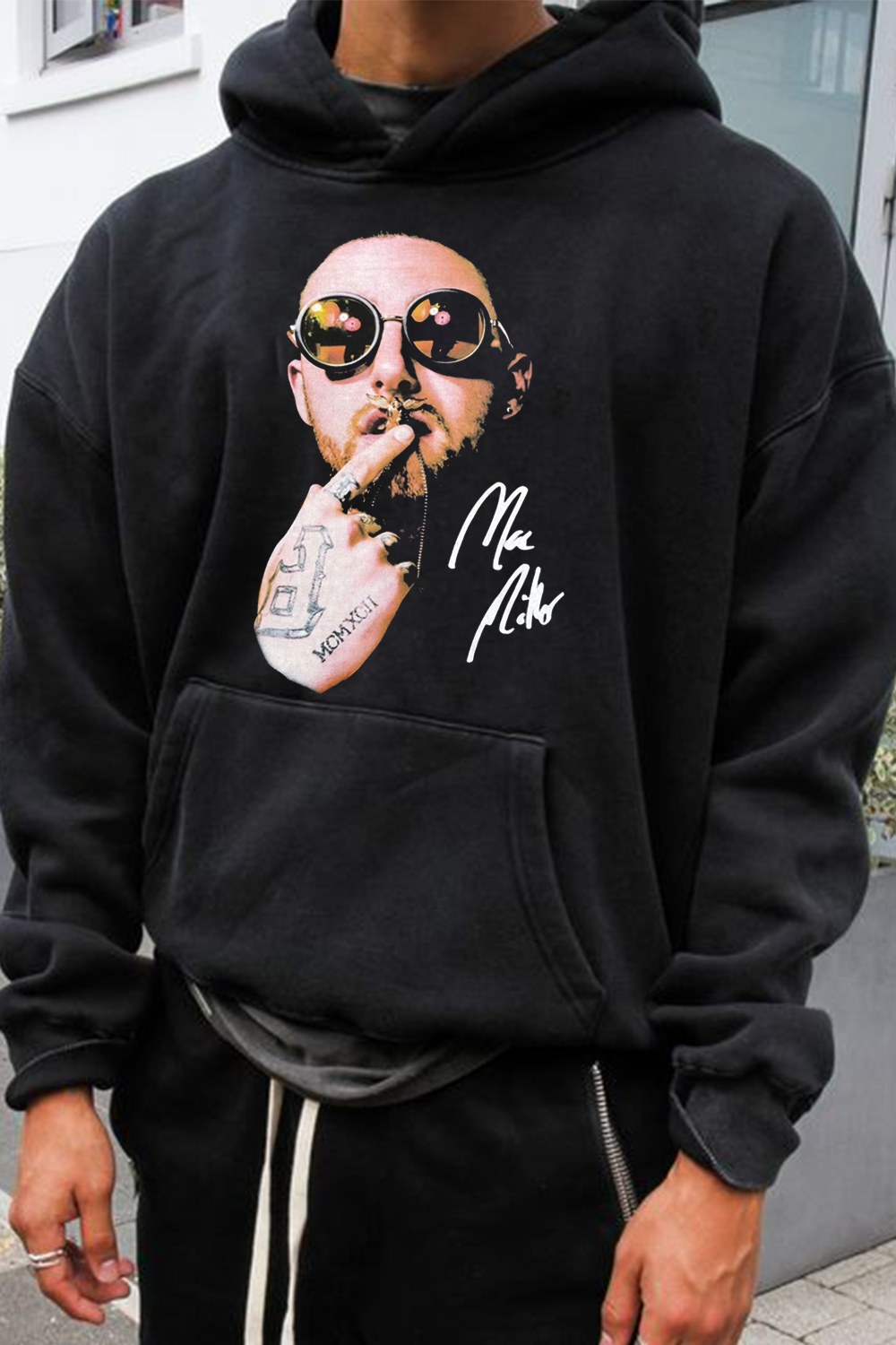 Macmiller personalized men's hooded sweatshirt