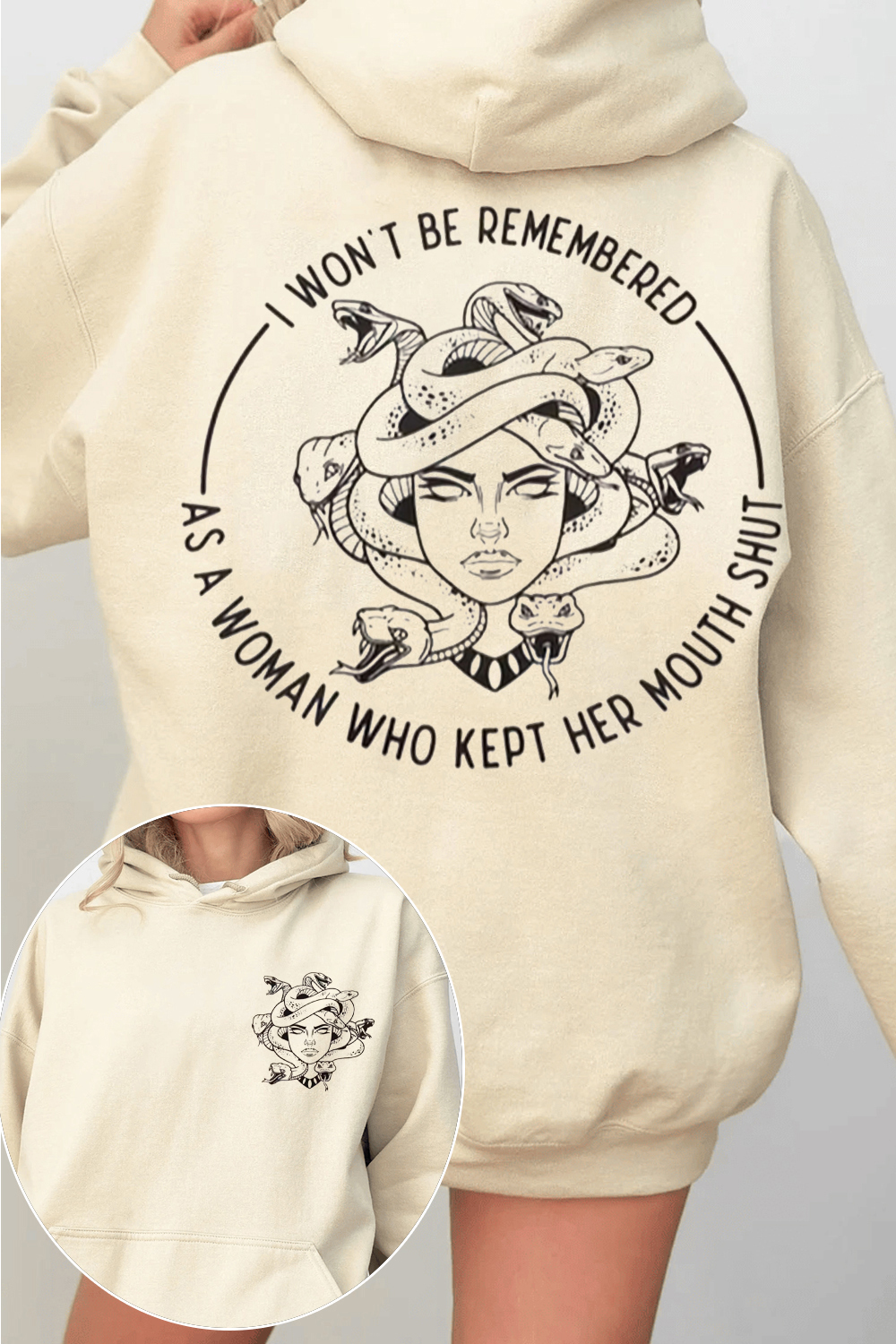 i won't be remembered as a woman who kept her mouth shut hoodie