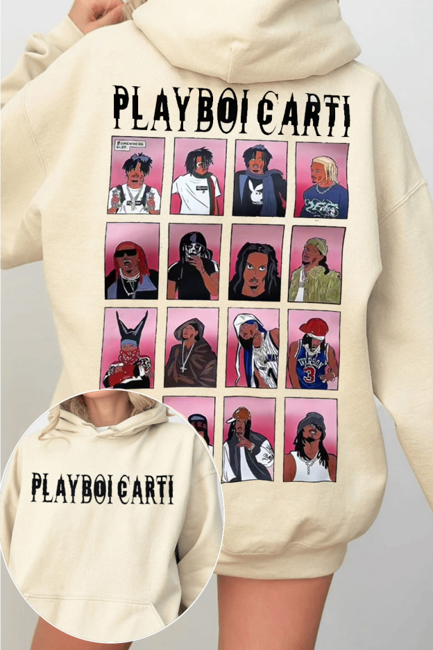 Playboi Carti fan 2 Slide Hoodie
