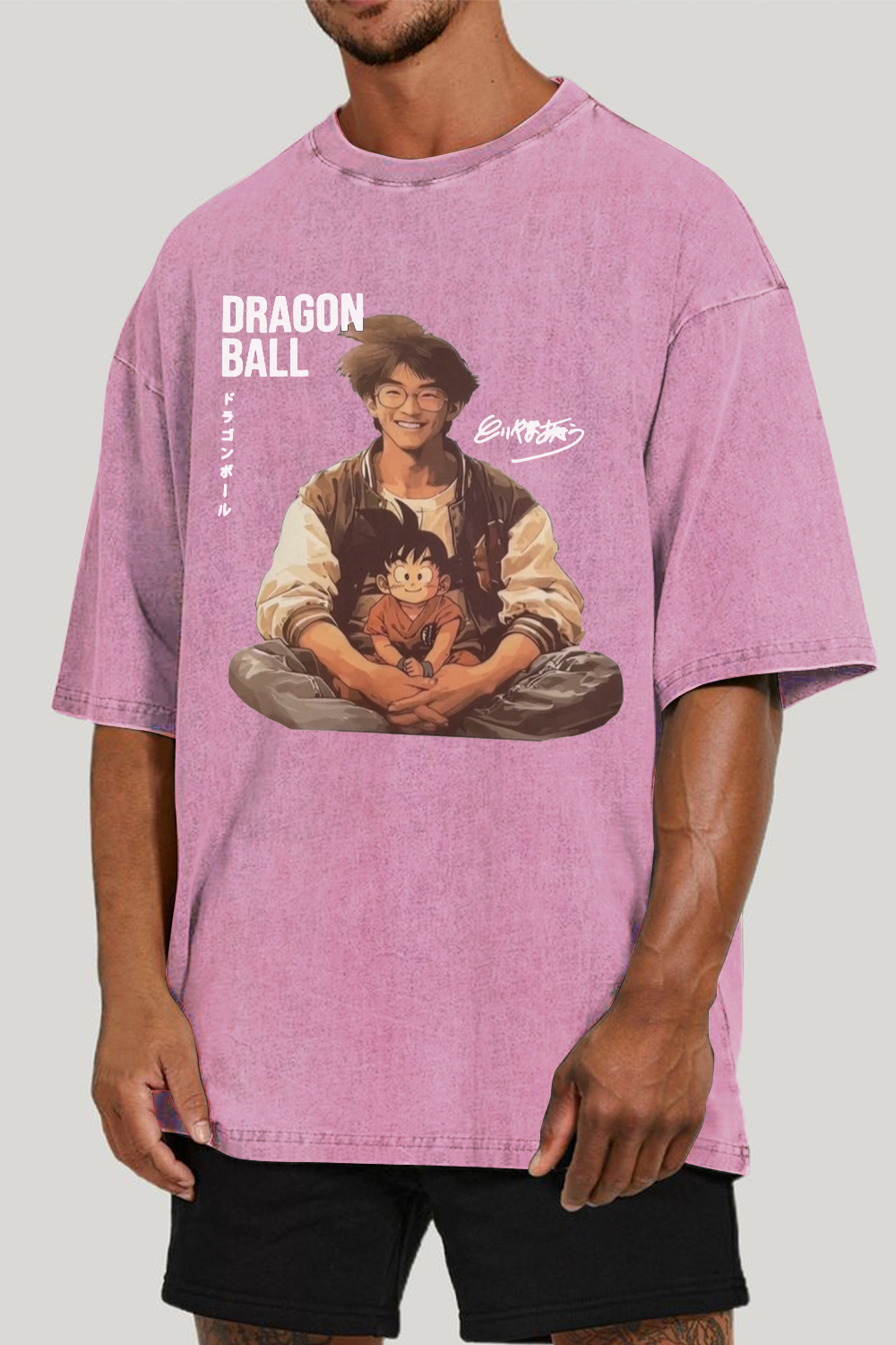 AKIRA TORIYAMA washed cotton printed short-sleeved T-shirt