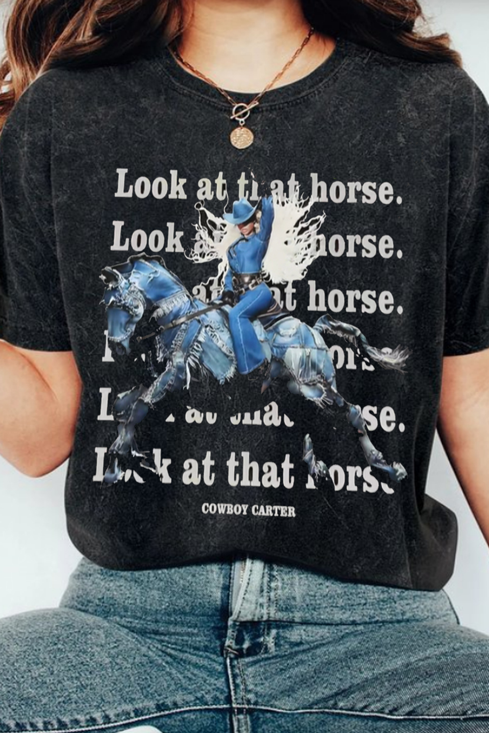 Cowboy Carter Tour beyonce washed cotton tee