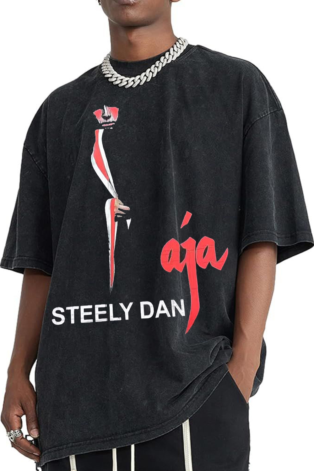 🎶 Steelydan Washed Cotton Printed T-Shirt
