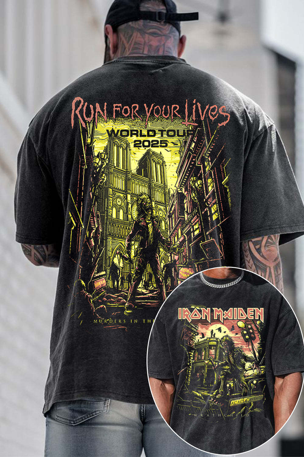 IronmaidenWashed Cotton T-Shirt