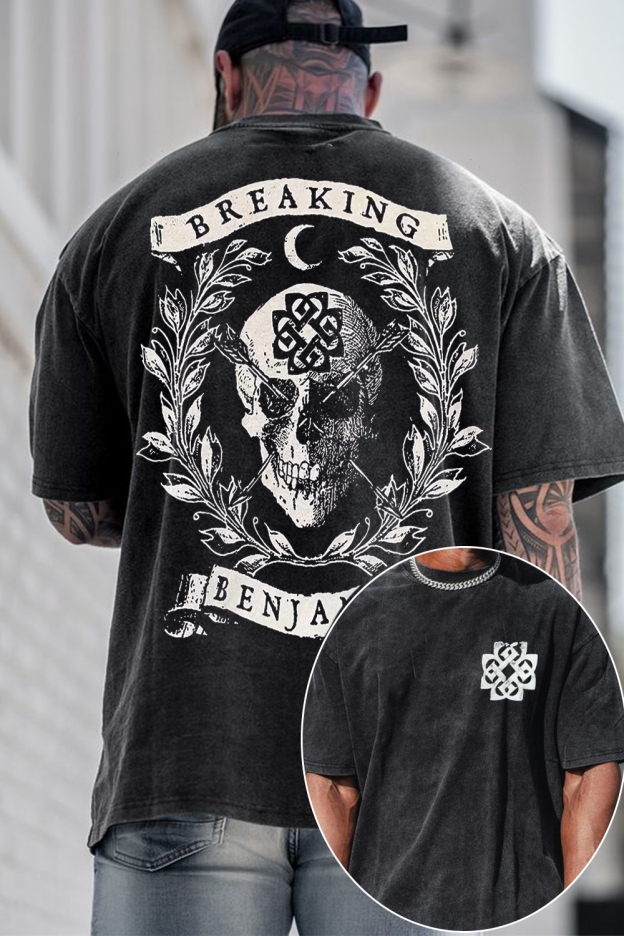 Breaking Benjamin Washed Cotton 2-Side Printed T-Shirt