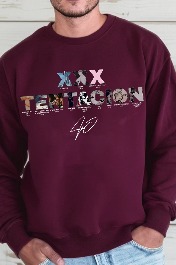 XXXTentacion Inspired Vintage Rap Shirt a6  sweatshirt