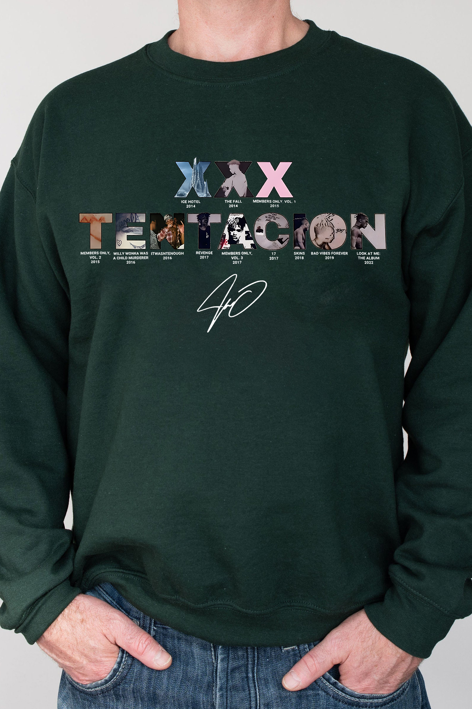 XXXTentacion Inspired Vintage Rap Shirt a6  sweatshirt