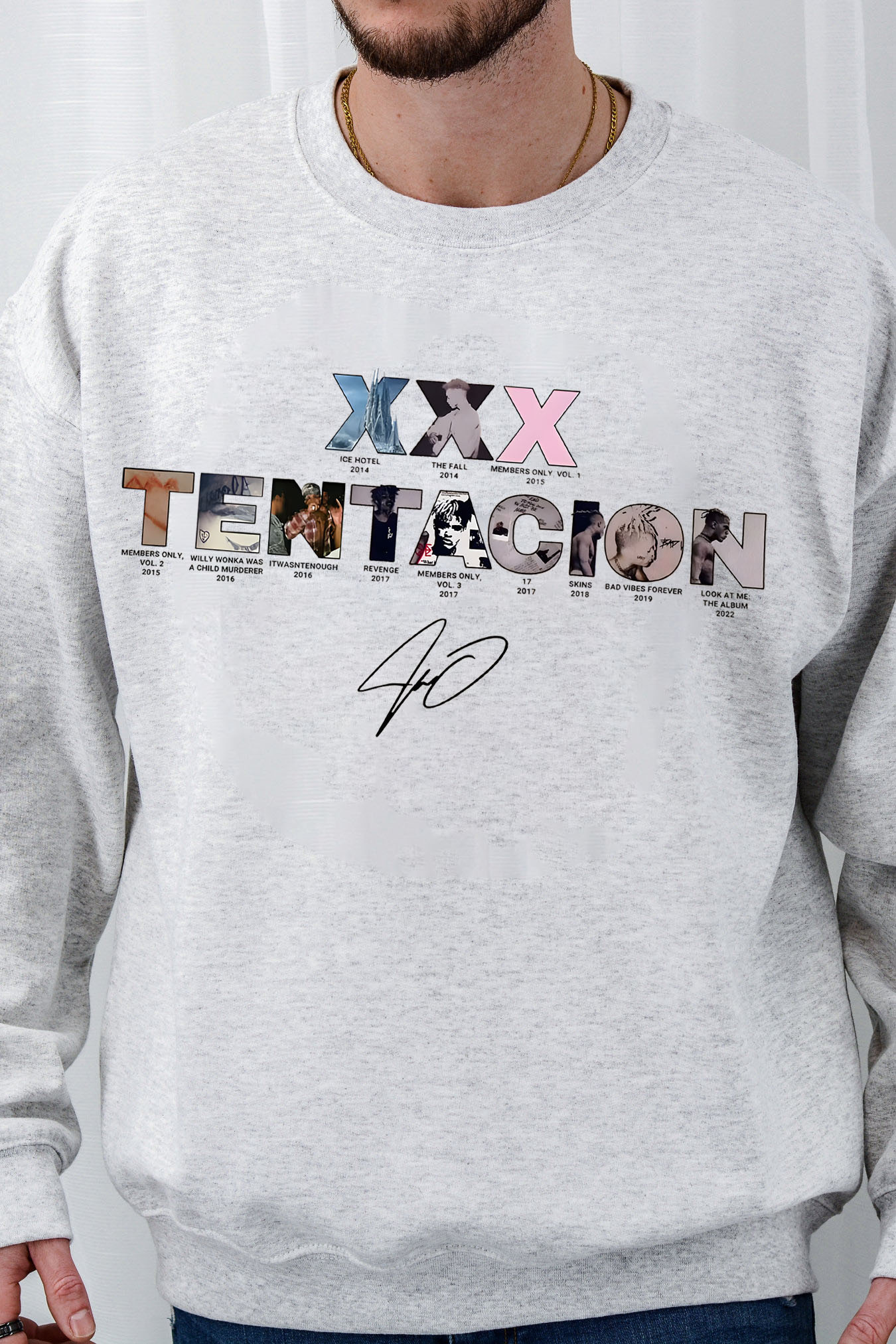 XXXTentacion Inspired Vintage Rap Shirt a6  sweatshirt