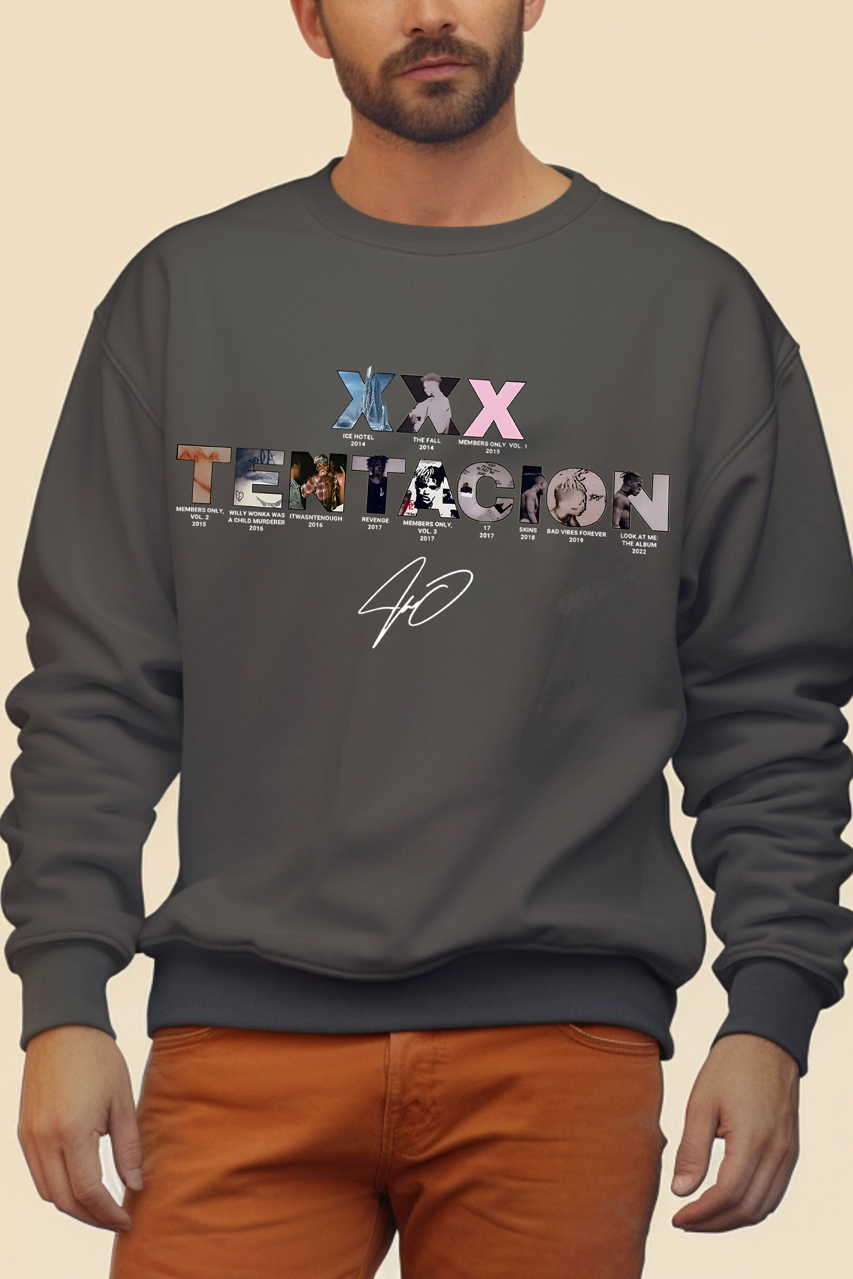 XXXTentacion Inspired Vintage Rap Shirt a6  sweatshirt