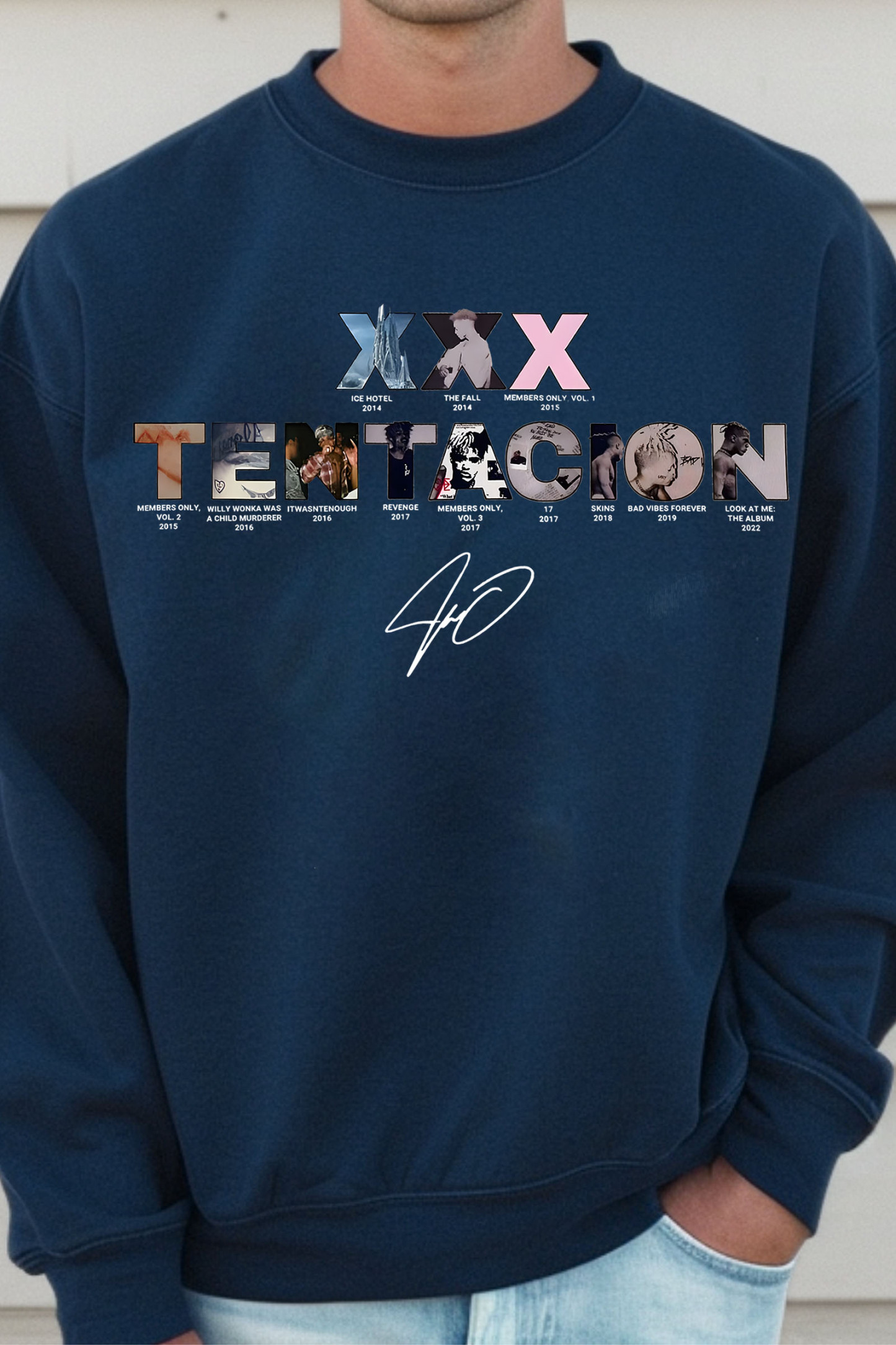 XXXTentacion Inspired Vintage Rap Shirt a6  sweatshirt