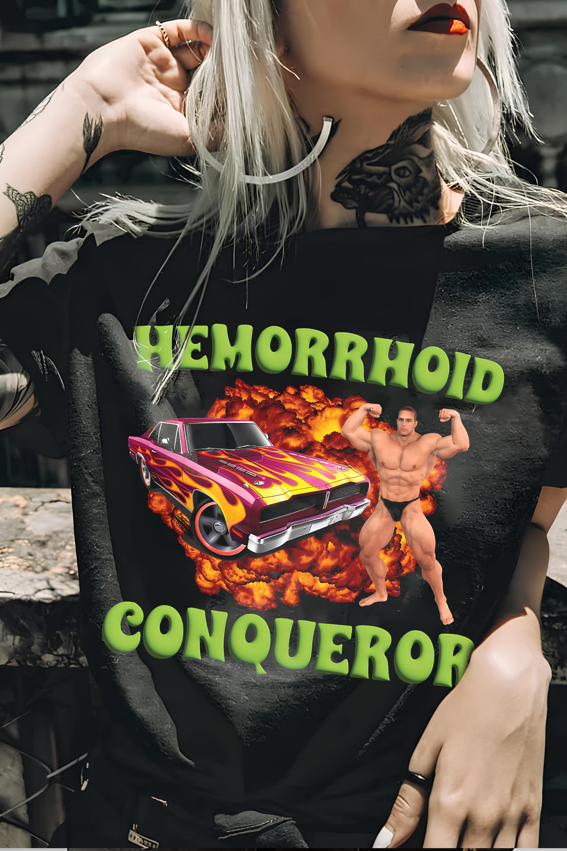 Hemorrhoid Conqueror Weird T-SHIRT 